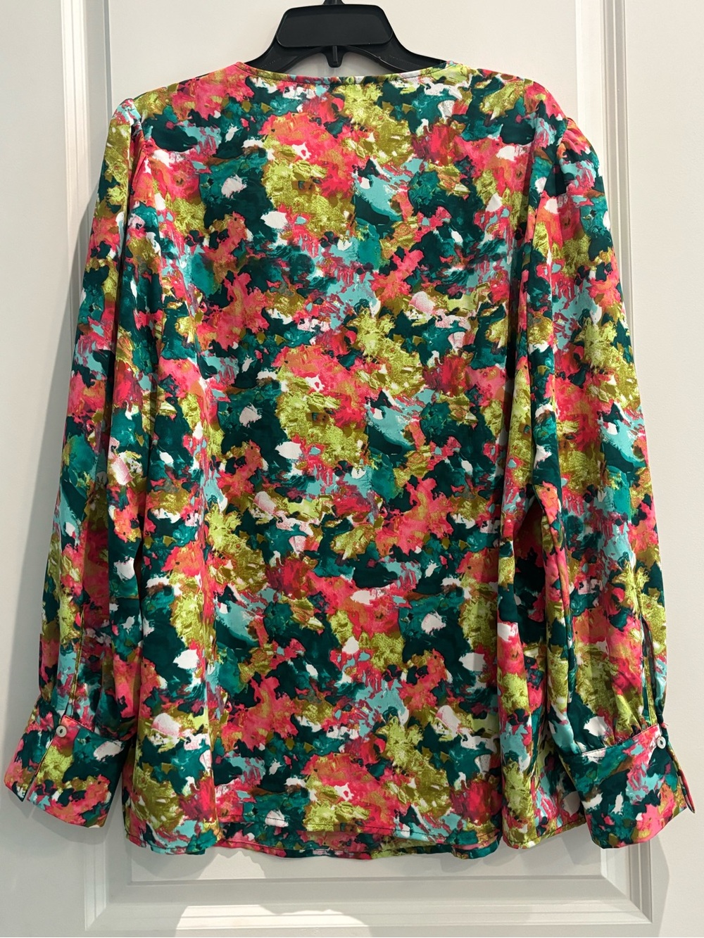 Jodifl Floral V-Neck Blouse 2X Long Sleeve Boutique Top NWOT PLUS SIZE BLOUSE - Picture 5 of 5